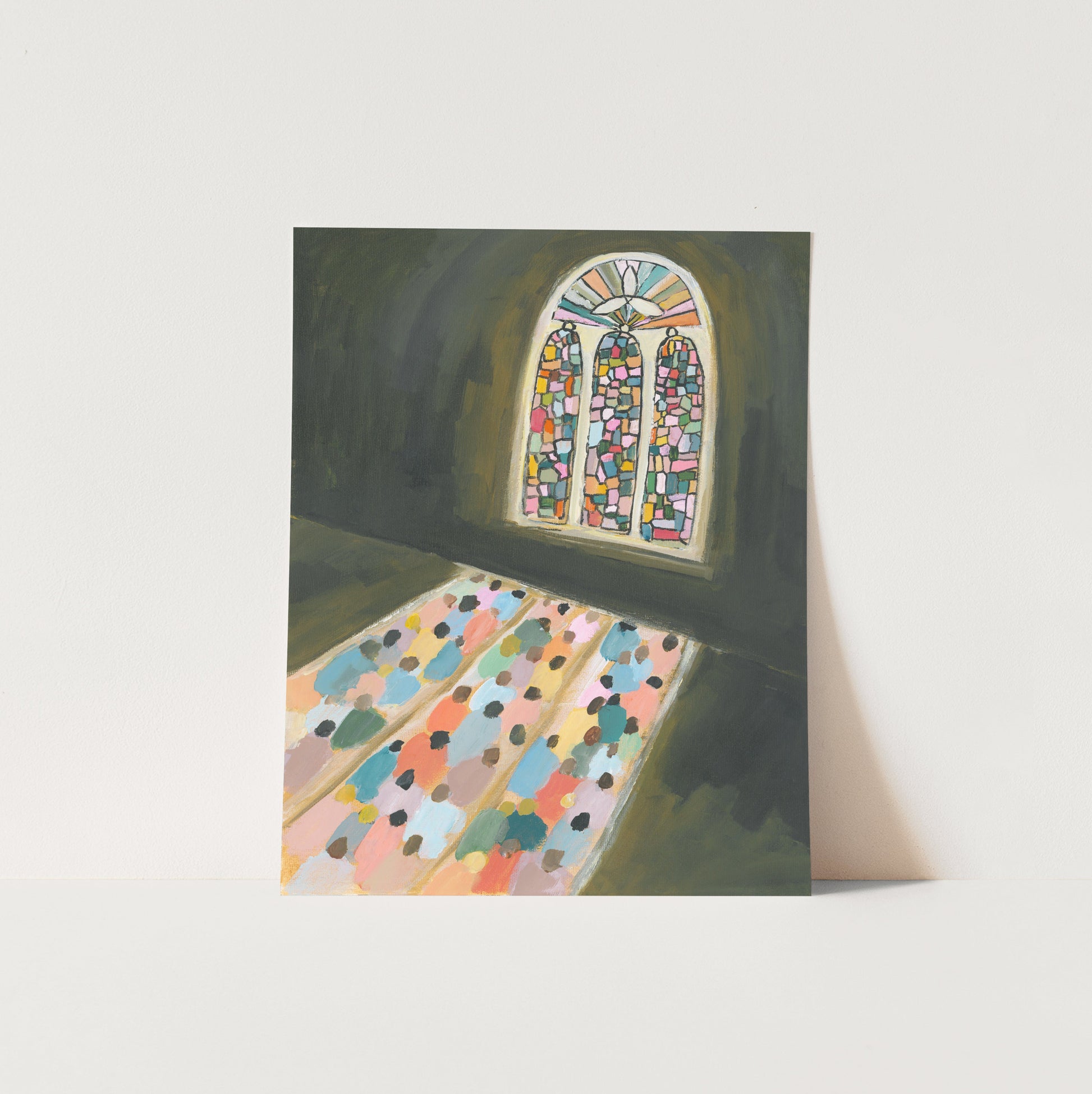 Wholesale Christian wall art print – Reflect Glory stained glass design