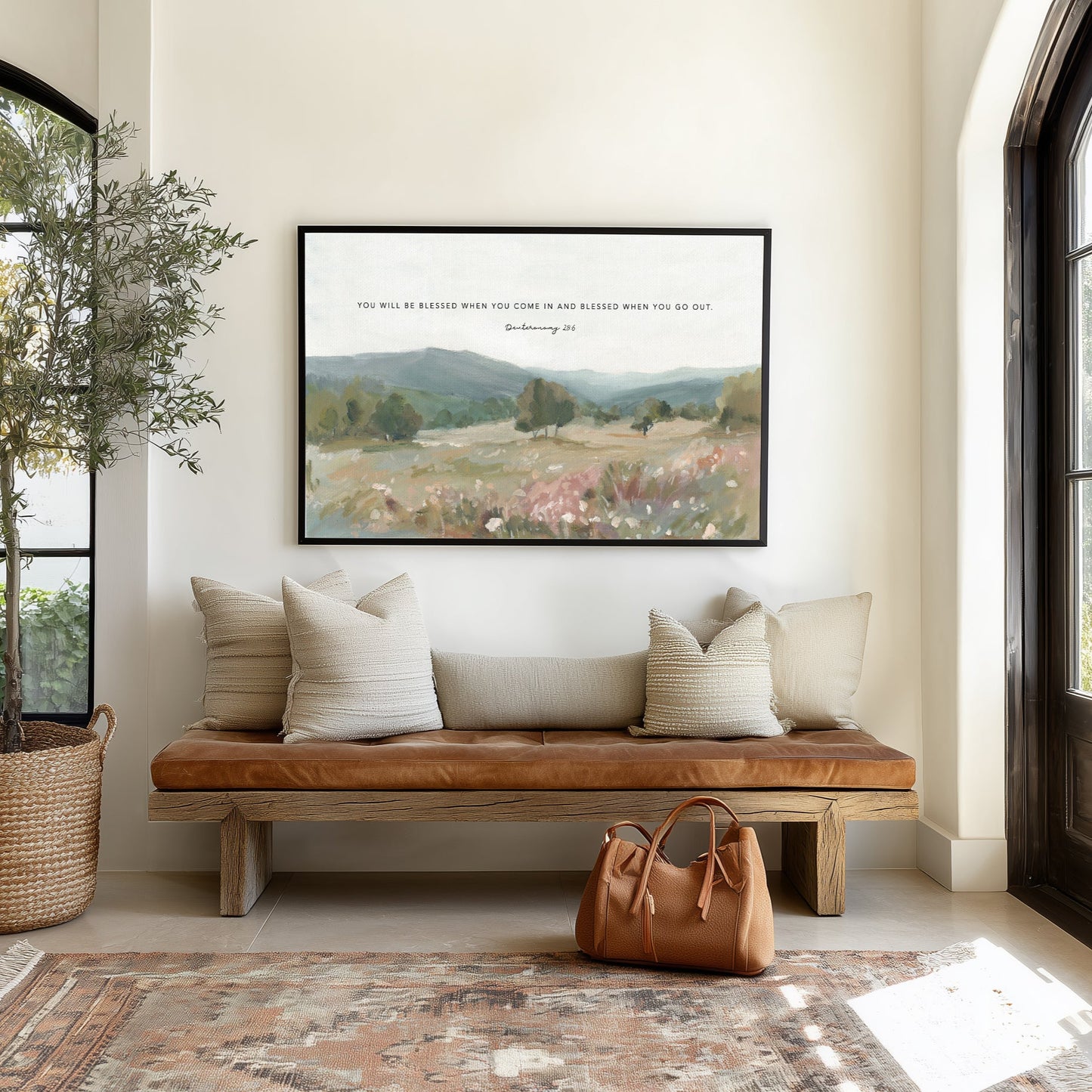 Scripture Wall Art Print | Blessed When You Come and Go