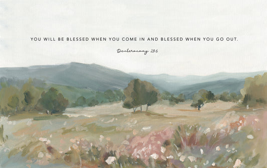 Scripture Wall Art Print | Blessed When You Come and Go