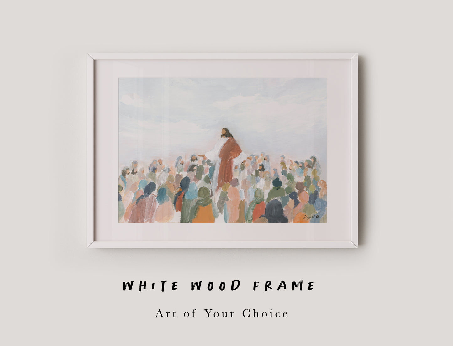 WHITE Framed Paper Prints – Custom Bible Art or Landscape